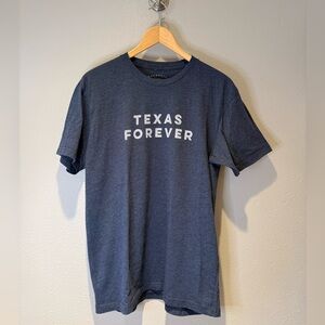 Magnolia "Texas Forever" Graphic Navy Blue Heather Short Sleeve Tee Size Large